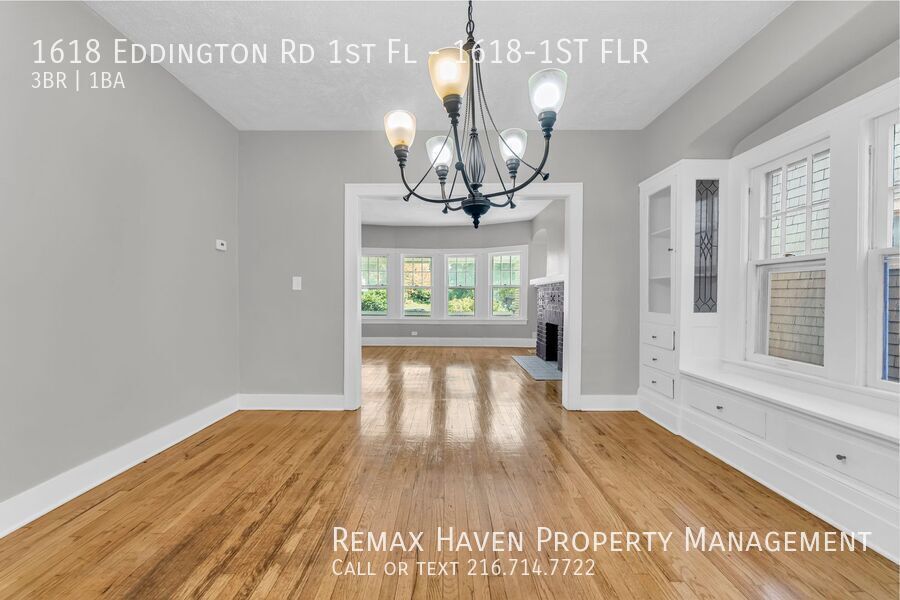 1618 Eddington Rd | DN (1st FLR), Cleveland Heights - Spacious 3-bed 1-bath multi-family home! property image