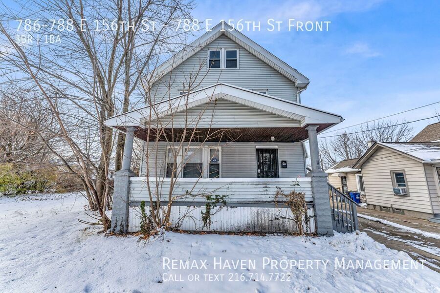 788 E 156th St | Front, Cleveland - Spacious 3-bed 1-bath multi-family home! property image
