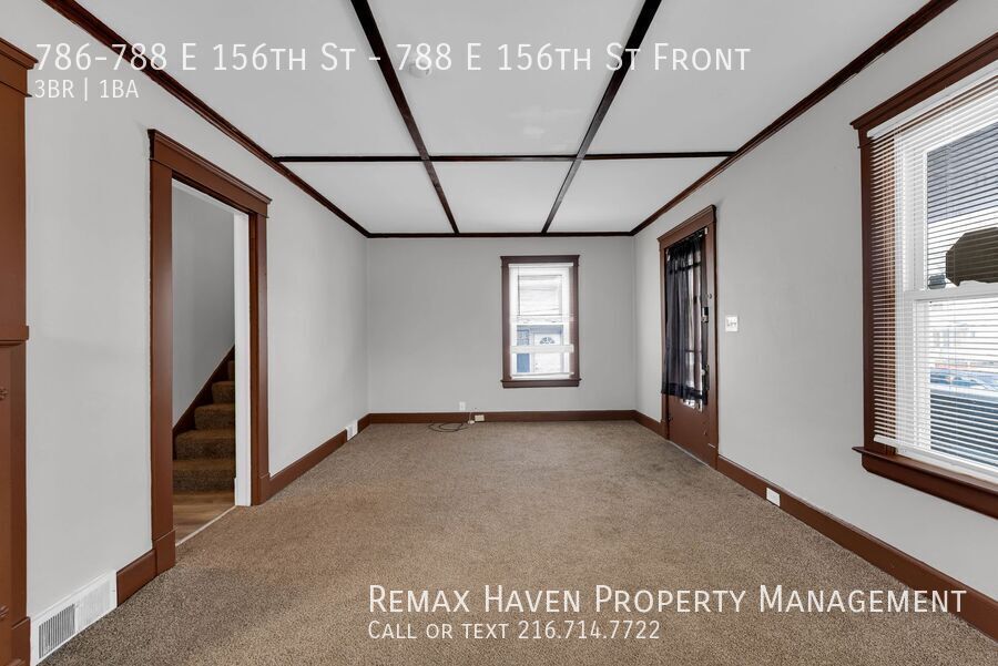 788 E 156th St | Front, Cleveland - Spacious 3-bed 1-bath multi-family home! property image