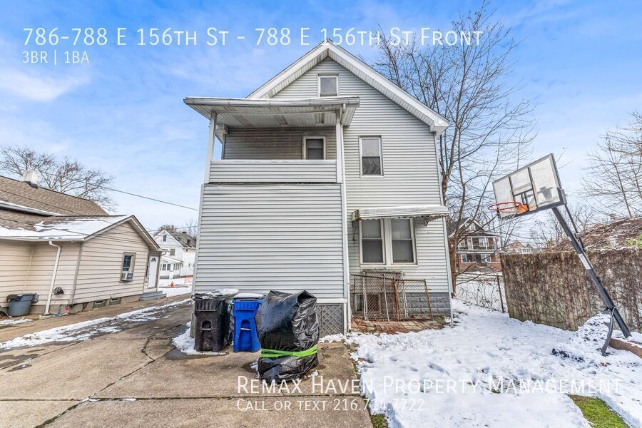 788 E 156th St | Front, Cleveland - Spacious 3-bed 1-bath multi-family home! property image