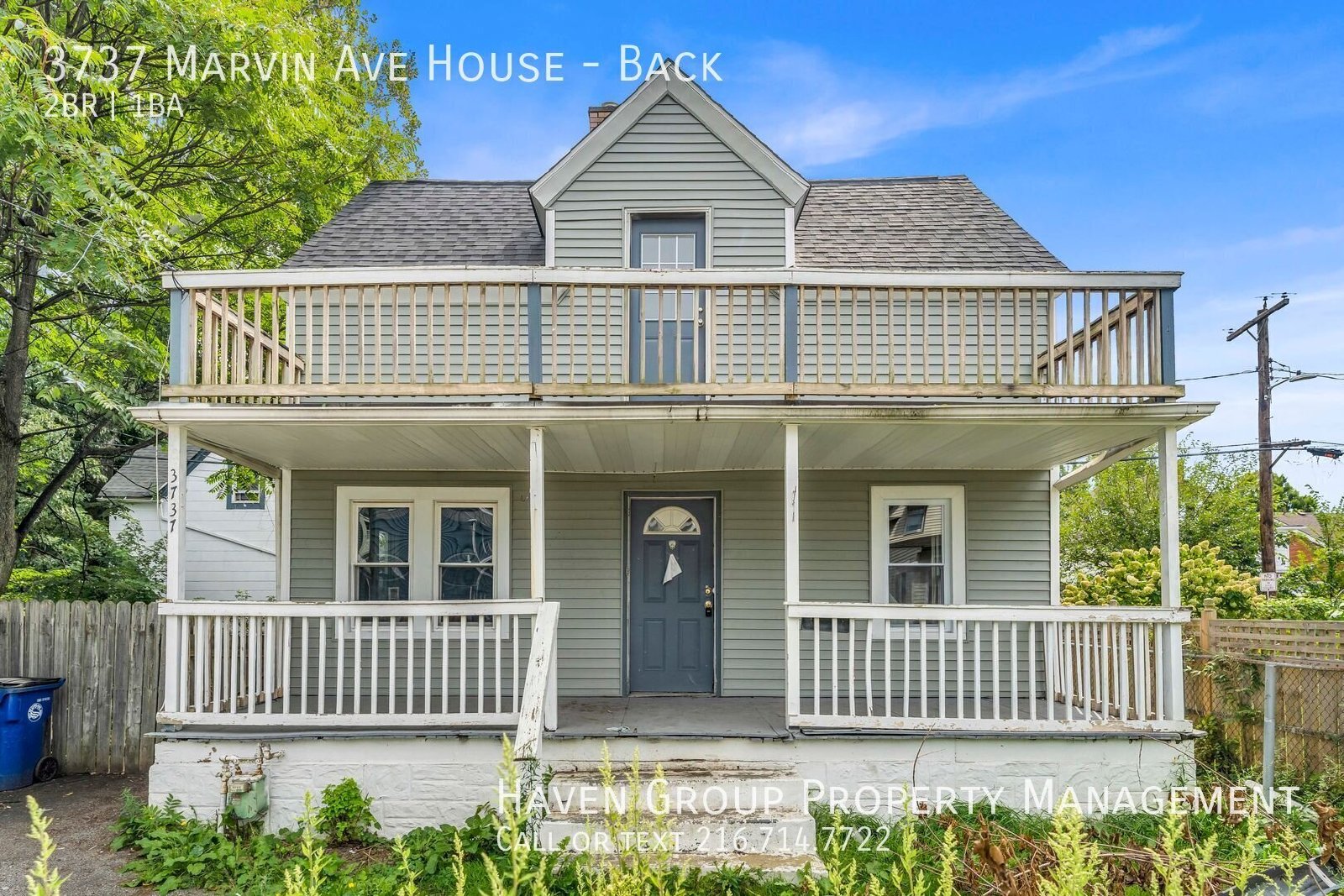 3735 (3737) Marvin Ave | Back House, Cleveland, OH 44109 - Spacious 2-bed 1-bath multi-family property image